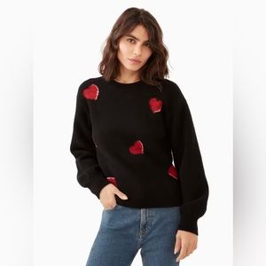 NWT Kate Spade Heart Pop Sweater